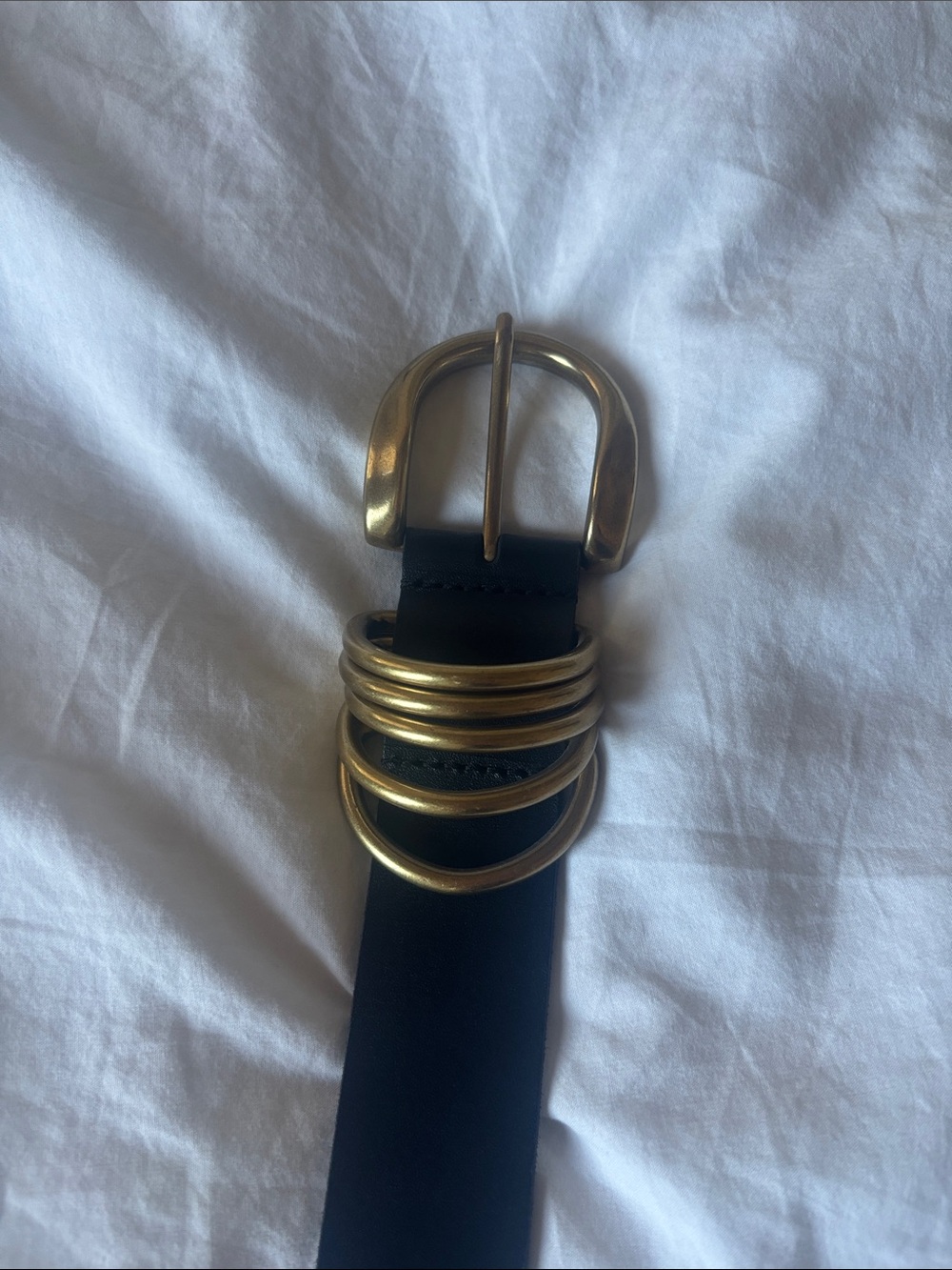 Anthropologie Multi Keeper Belt, Black/Gold, M - Picture 3 of 6